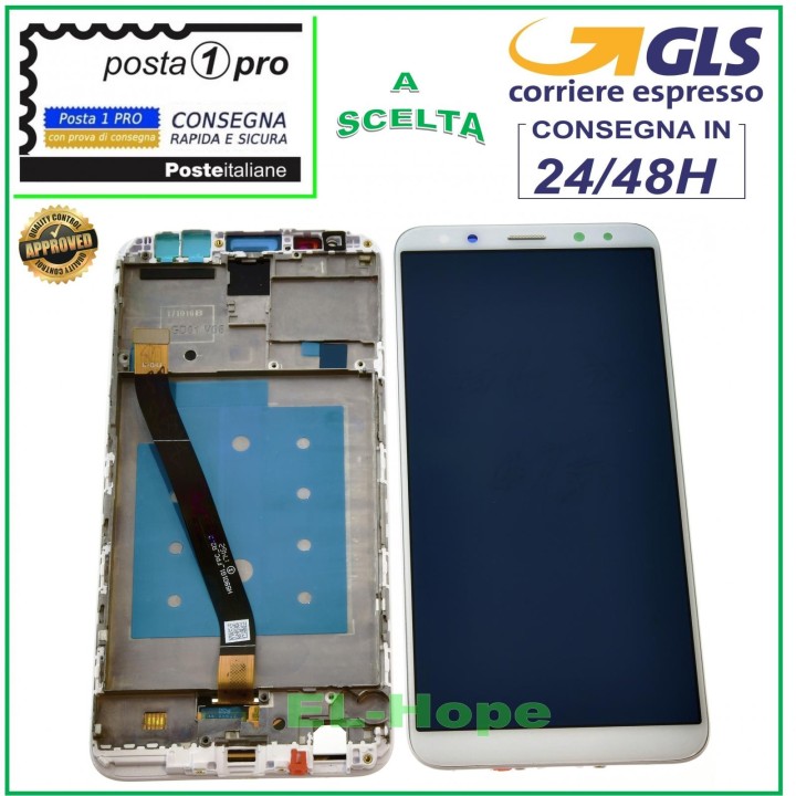 Écran tactile LCD + châssis pour Huawei Mate 10 Lite RNE-L01 L21 Nova 2i Blanc