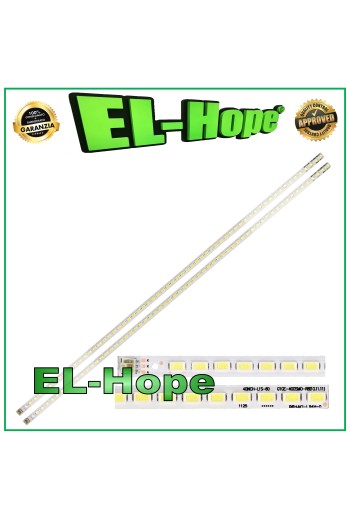 KIT DE 2 BARRES 60 LED POUR TV 40 TOSHIBA SLED-2011SGS40-5630-60-H1 G1GE-400SMO-R6