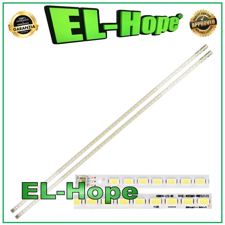 KIT DE 2 BARRES 60 LED POUR TV 40  TOSHIBA SLED-2011SGS40-5630-60-H1 G1GE-400SMO-R6