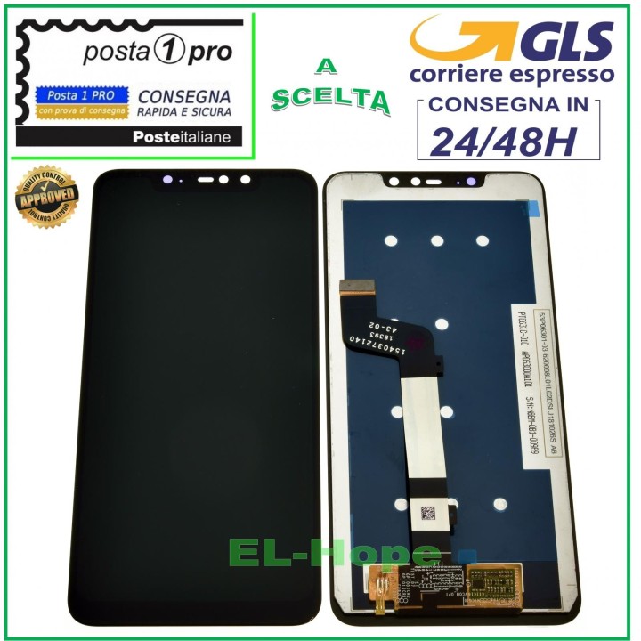 Écran LCD tactile noir pour Xiaomi Redmi Note 6 Pro