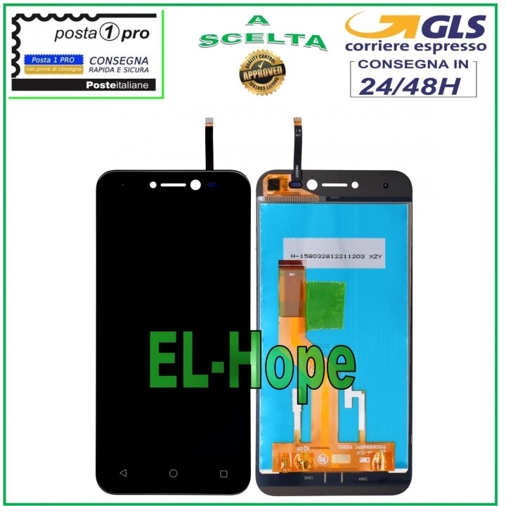 Écran LCD tactile noir pour Wiko Y50 5