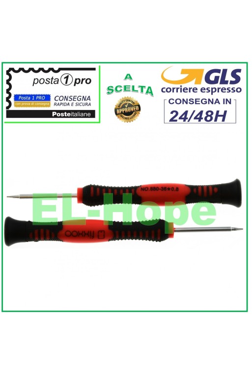 TOURNEVIS PROFESSIONNEL DEMONTAGE POUR IPHONE TORX PENTALOBE 0,8X40mm