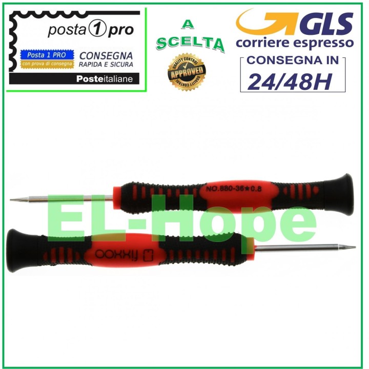 TOURNEVIS PROFESSIONNEL DEMONTAGE POUR IPHONE TORX PENTALOBE 0,8X40mm