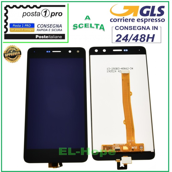 Écran LCD tactile en verre noir pour Huawei Nova Young Y6 2017 MYA-L11