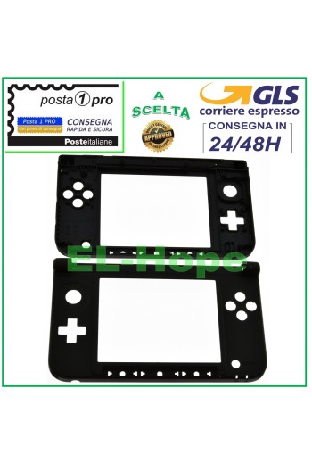 Coque inférieure de remplacement pour Nintendo 3DS XL, charnière noire
