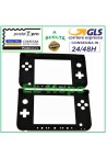 Coque infe'rieure de remplacement pour Nintendo 3DS XL, charnie're noire