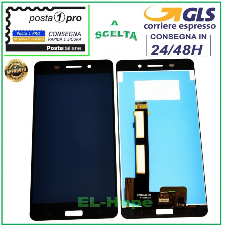 Écran LCD pour Nokia 6 N6 TA-1021 1033 TA 1021 TA 1033 Écran tactile en verre noir