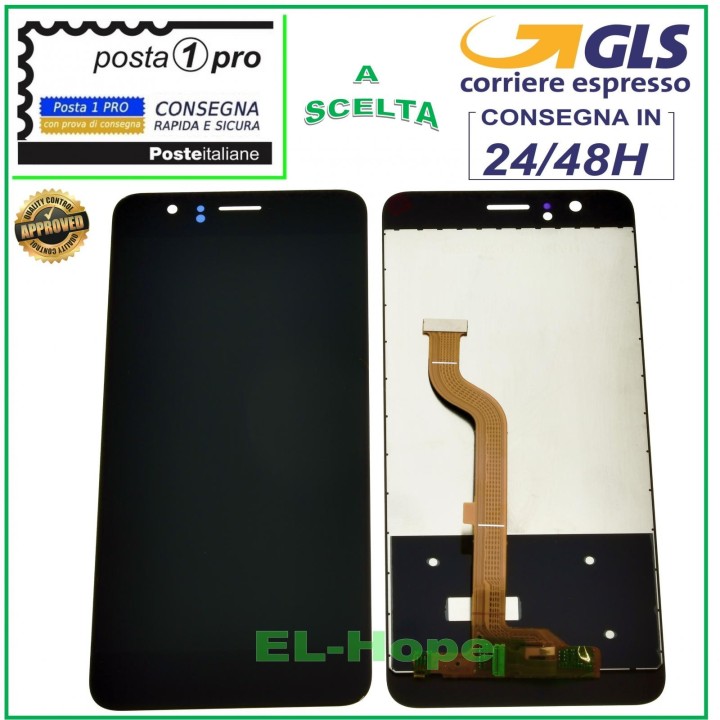Écran LCD tactile en verre noir pour Huawei Honor 8 FRD-L09 FRD-L19