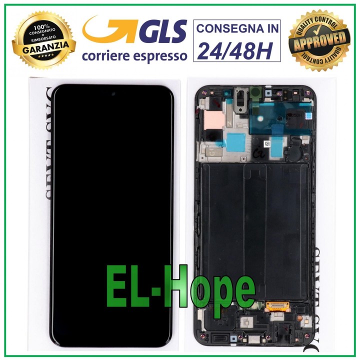 Cadre d e'cran LCD 100 % original pour Samsung A50 SM A505F, e'cran tactile GH82-19204A