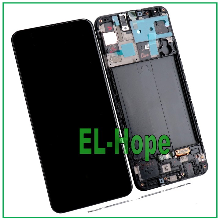 Cadre d e'cran LCD 100 % original pour Samsung A50 SM A505F, e'cran tactile GH82-19204A