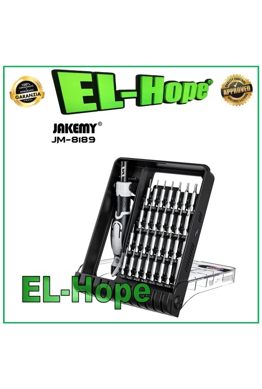 KIT D OUTILS JAKEMY JM-8189A ENSEMBLE DE 32 EMBOUTS DE TOURNEVIS TOURNEVIS TORX PROFESSIONNEL