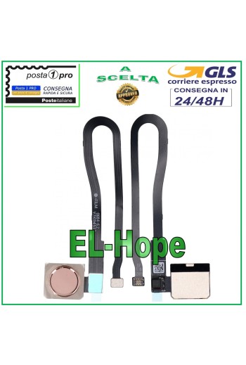 Clé plate avec capteur d empreintes digitales pour Huawei Mate 10 Pro BLA-L09 Rose