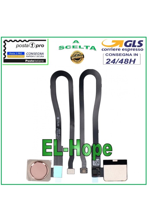 Clé plate avec capteur d empreintes digitales pour Huawei Mate 10 Pro BLA-L09 Rose