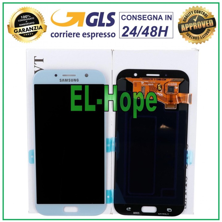 Écran d origine Samsung A7 2017 A720 SM-A720F DS tactile bleu GH97-19723C