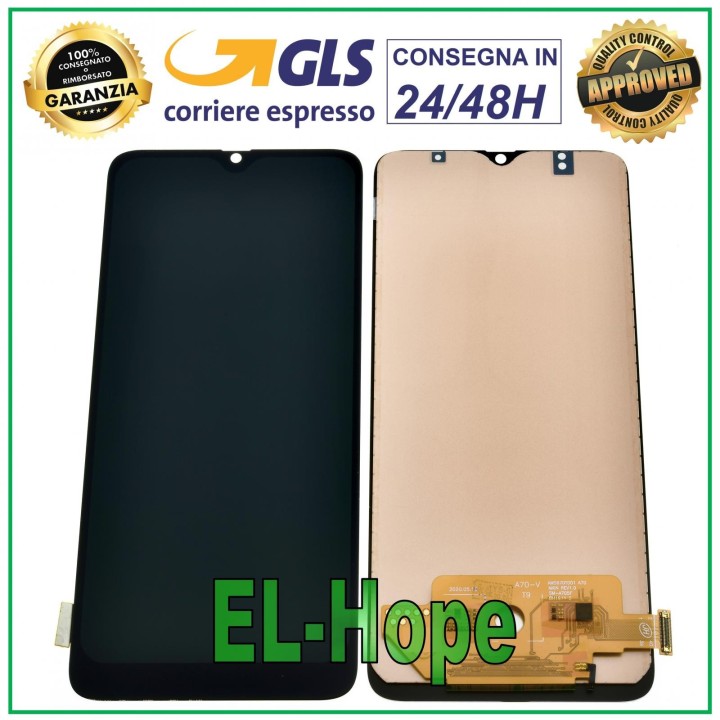 Écran LCD tactile noir pour Samsung Galaxy A70 SM-A705 A705F