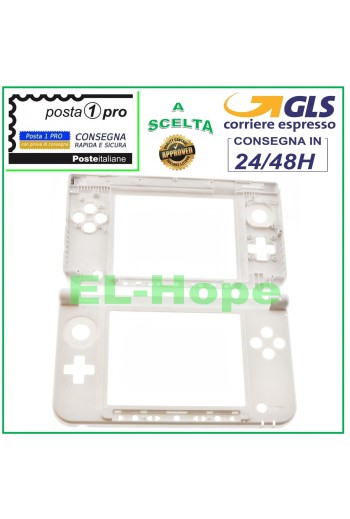 Coque inférieure de remplacement pour Nintendo 3DS XL, charnière blanche