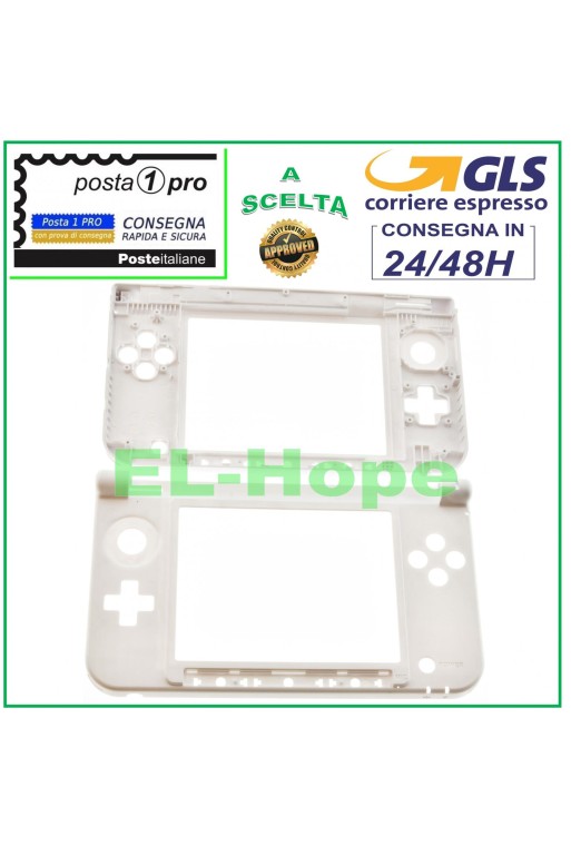 Coque inférieure de remplacement pour Nintendo 3DS XL, charnière blanche