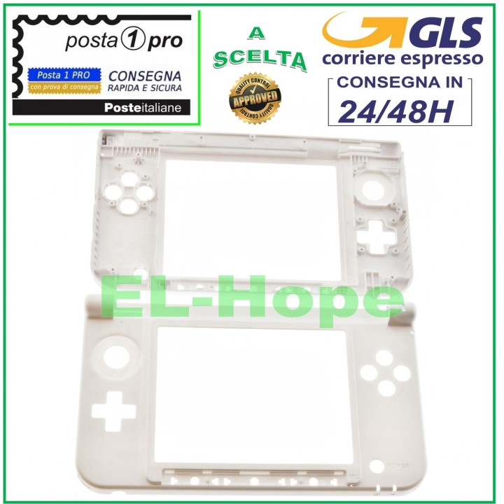 Coque infe'rieure de remplacement pour Nintendo 3DS XL, charnie're blanche