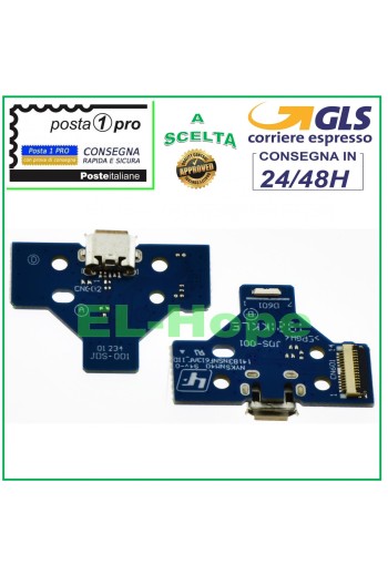 Connecteur de charge micro USB PCB 14 broches JDS-001 pour manette Sony PS4