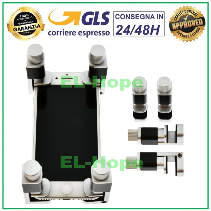LOT DE 4 PINCES MÉTALLIQUES RÉGLABLES POUR FIXATION UNIVERSELLE D ÉCRAN