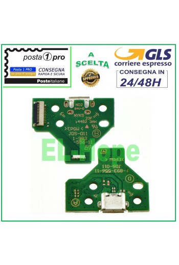 Connecteur de charge micro USB PCB 12 broches JDS-011 pour manette Sony PS4
