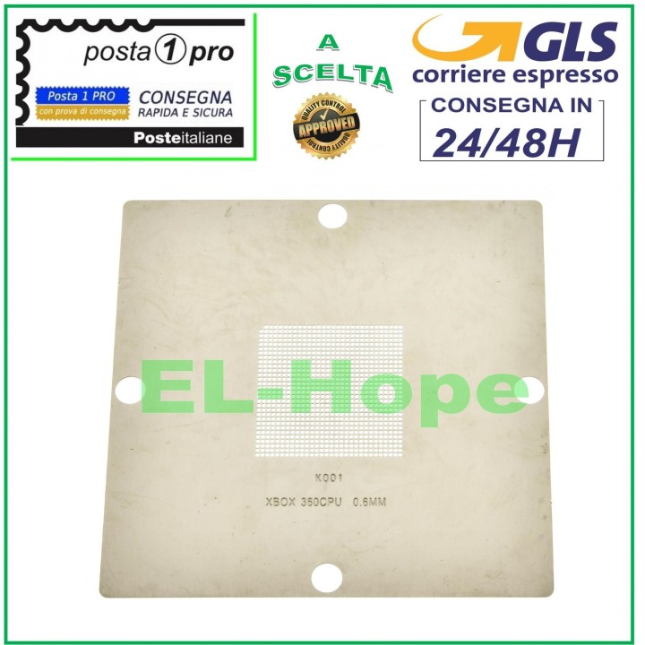 POCHOIR MODÈLE 90X90 POUR XBOX XBOX360 CPU 0,6mm K001 BGA REBALLING REWORK GPU