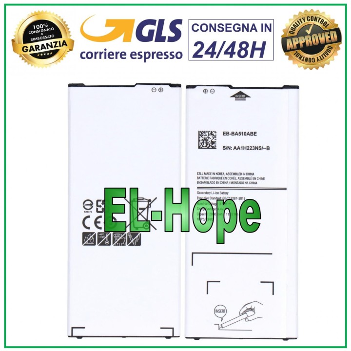 Batterie EB-BA510ABE pour Samsung Galaxy A5 2016 SM-A510F 2900 mAh, identique a' l original