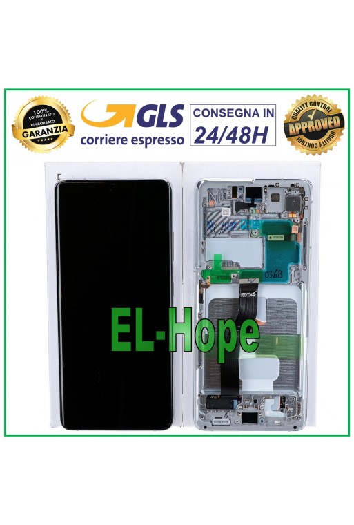 Écran LCD d origine Samsung Galaxy S21 Ultra SM-G998, écran tactile argenté