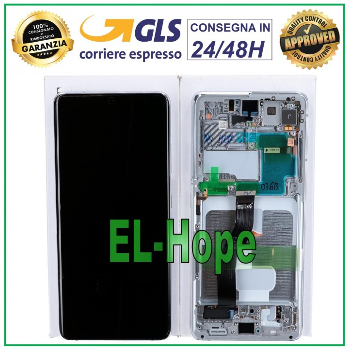Écran LCD tactile d origine pour Samsung S21 Ultra SM-G998 argent GH82-24925B