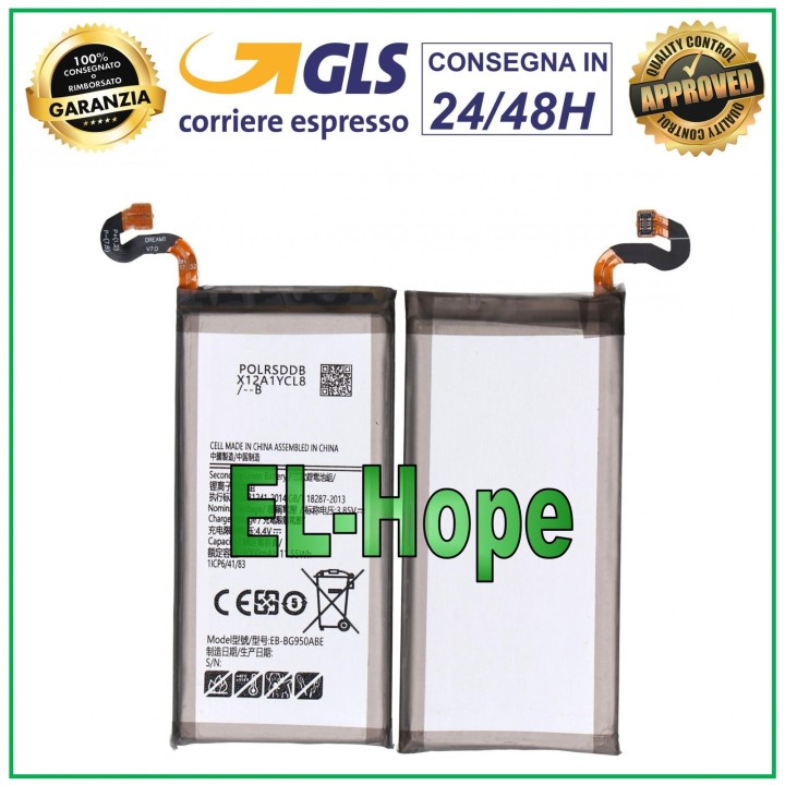 Batterie EB-BG950ABE pour Samsung Galaxy S8 SM-G950 G950F 3000 mAh, e'quivalente a' l originale