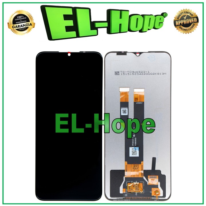 Écran LCD tactile en verre noir pour Nokia C32 TA-1534, 1542, 1548, 1558