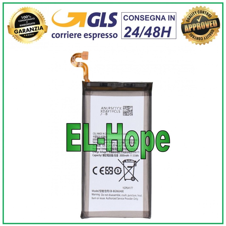 Batterie EB-BG960ABE pour Samsung Galaxy S9 SM-G960 SM-G960F, identique a' celle d origine