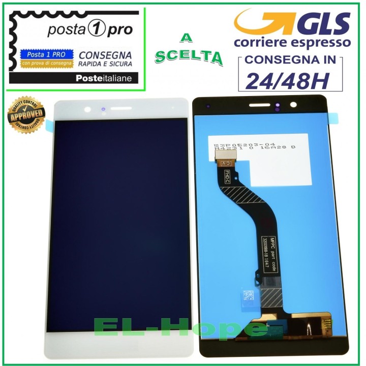 Écran LCD tactile en verre blanc pour Huawei P9 Lite VNS-L31 L23 L21