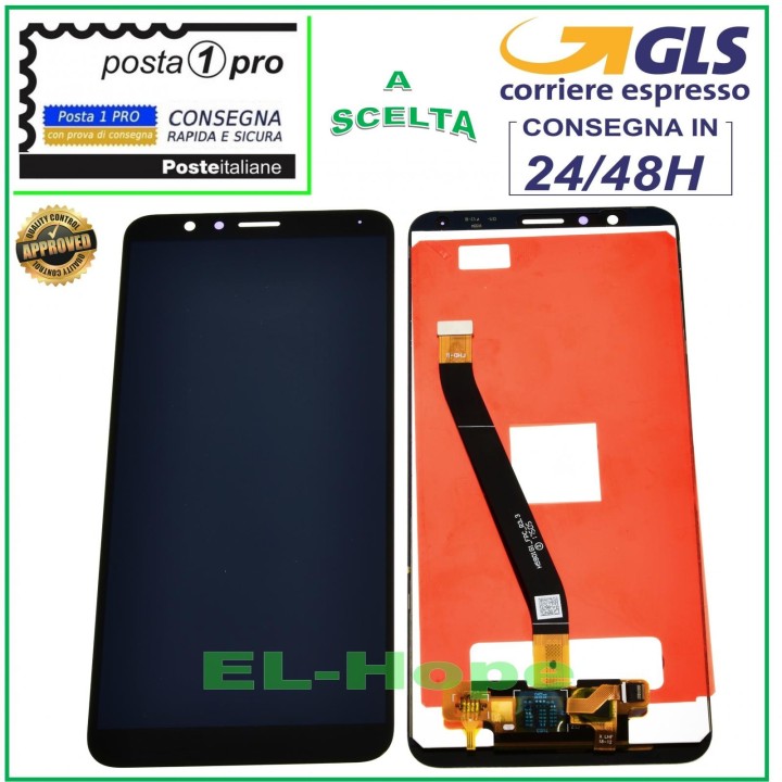 Écran LCD tactile en verre noir pour Huawei Honor 7X BND-L21 BND-TL10 AL10