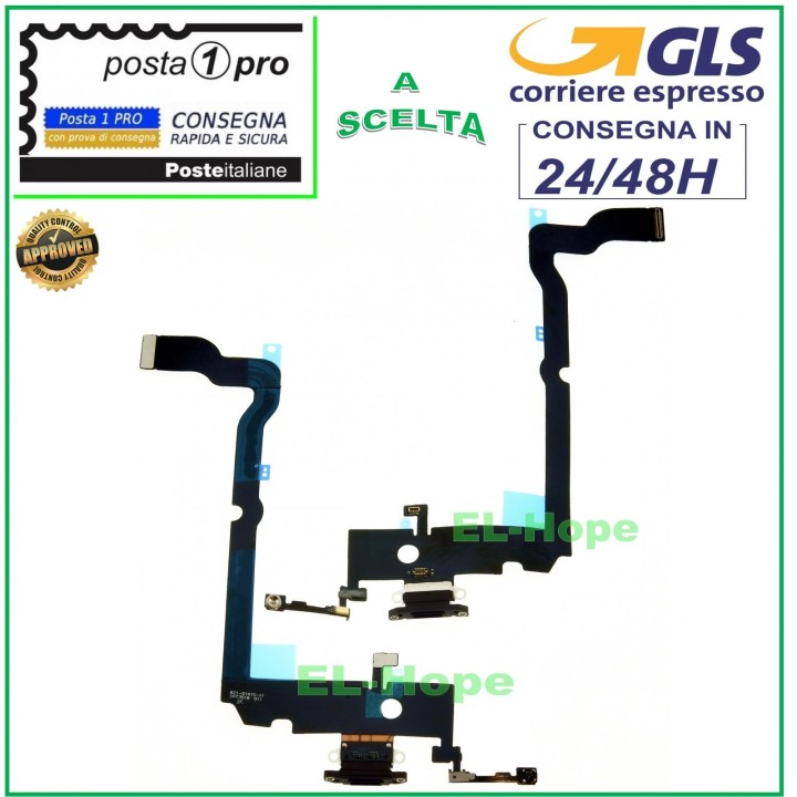 CONNECTEUR DE CHARGE APPLE IPHONE XS MAX A1921 A2101 MICROPHONE STATION DE CHARGE NOIR