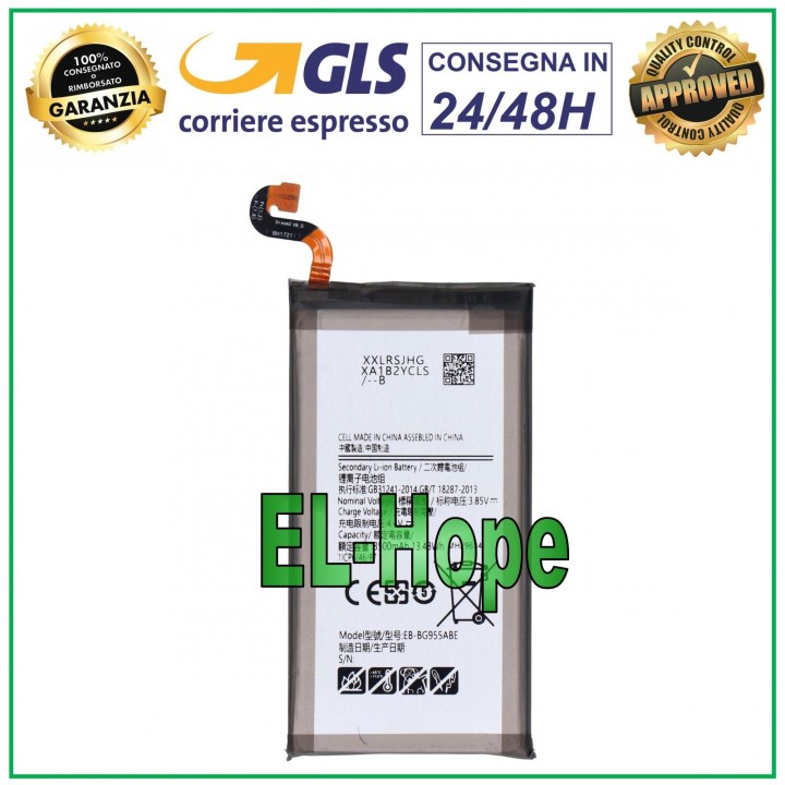 Batterie EB-BG955ABE pour Samsung Galaxy S8 Plus SM-G955F 3500 mAh, e'quivalente a' l originale