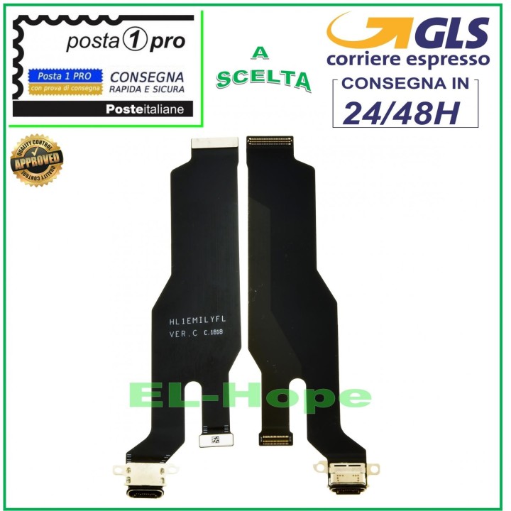 Connecteur de charge flexible pour Huawei P20 EML L09 L09C L29 AL00, station d accueil de type C