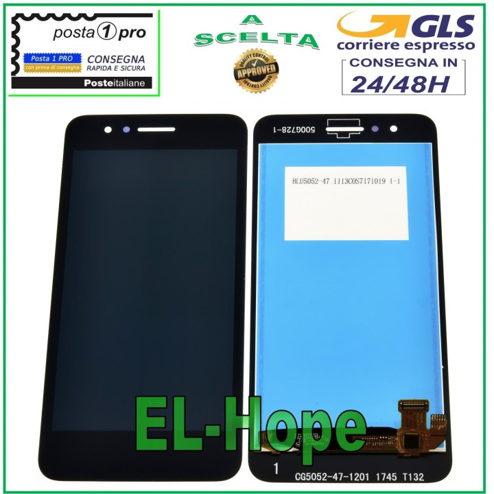 Écran tactile et e'cran LCD pour LG K9 2018 LM-X210EM LMX210EM, noir
