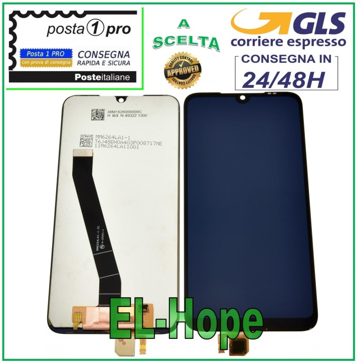 Écran LCD tactile en verre noir pour Xiaomi Redmi 7 (M1810F6LE/M1810F6LG)