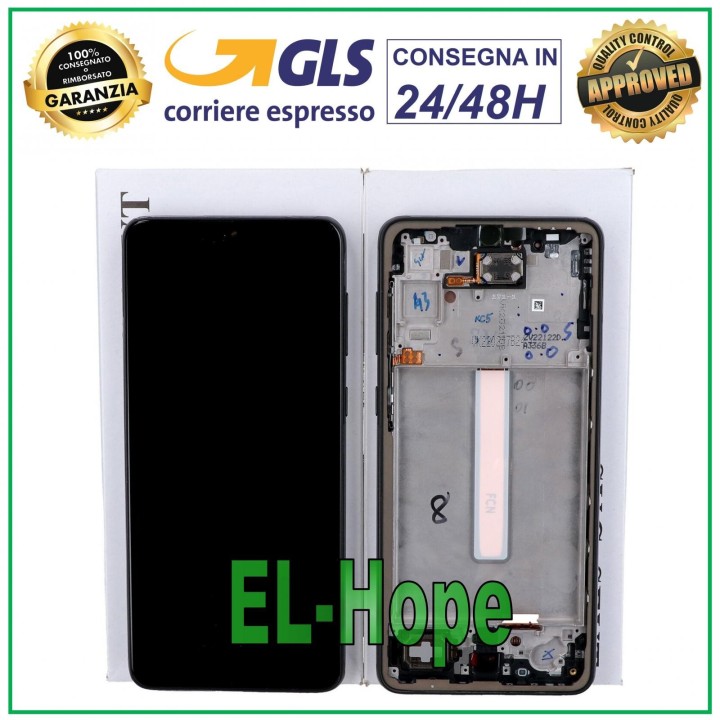 Cadre et e'cran d origine pour Samsung A33 2022 SM-A336F A336B tactile noir GH82-28143A