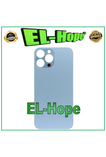 Coque arrière en verre avec cache batterie pour iPhone 13 Pro Max Bleu Sierra