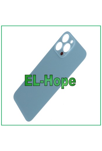 Coque arrière en verre avec cache batterie pour iPhone 13 Pro Max Bleu Sierra