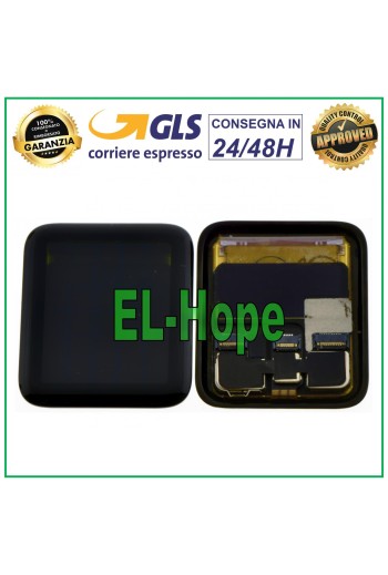Écran tactile LCD pour montre connectée Apple Watch Series 3, GPS, 3G, 4G LTE, verre de 38 mm