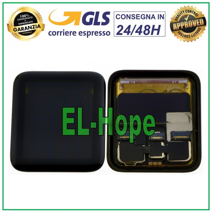 Écran tactile LCD pour montre connecte'e Apple Watch Series 3, GPS, 3G, 4G LTE, verre de 38 mm