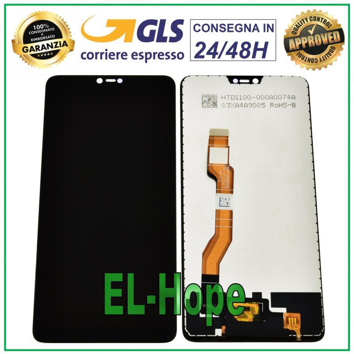 Écran LCD tactile noir pour Oppo F7 A3 CPH1819 CPH1821 CPH1837