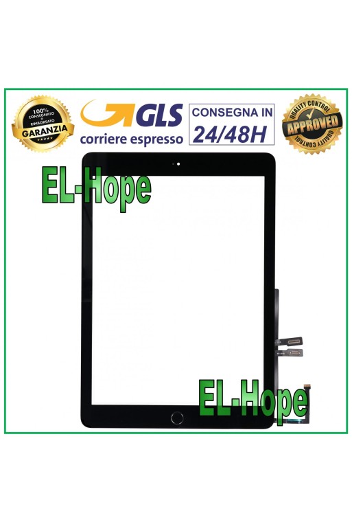 Écran tactile pour Apple iPad 6 6e génération 9.7 (2018) A1893 A1954, bouton d accueil en verre noir