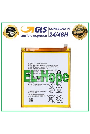 Batterie HB376883ECW pour Huawei P9 Plus Vie-L29 L09 3400 mAh 3,82 V