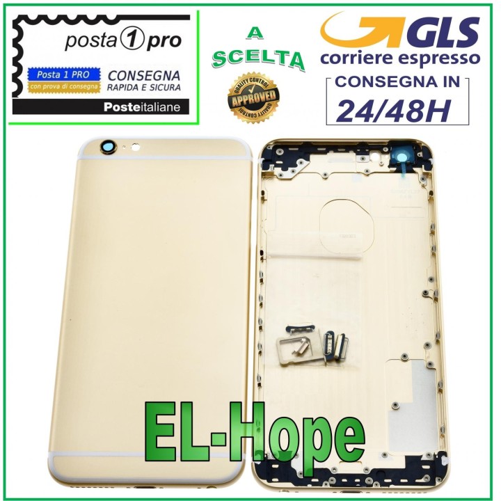 Coque arrie're pour Apple iPhone 6 Plus, coque arrie're dore'e