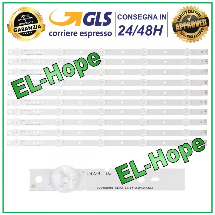 KIT 10 RUBAN TV LED 40  SONY SVG400A81-REV3-121114 KDL40R450A KDL40R473A