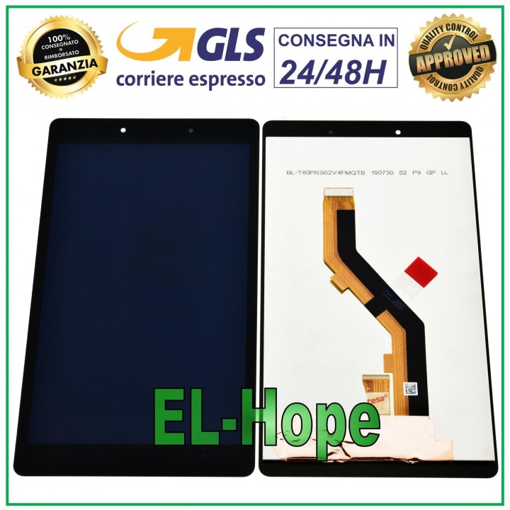 Écran LCD tactile Wi-Fi pour Samsung Galaxy Tab A 8 SM-T290 Rev., verre noir